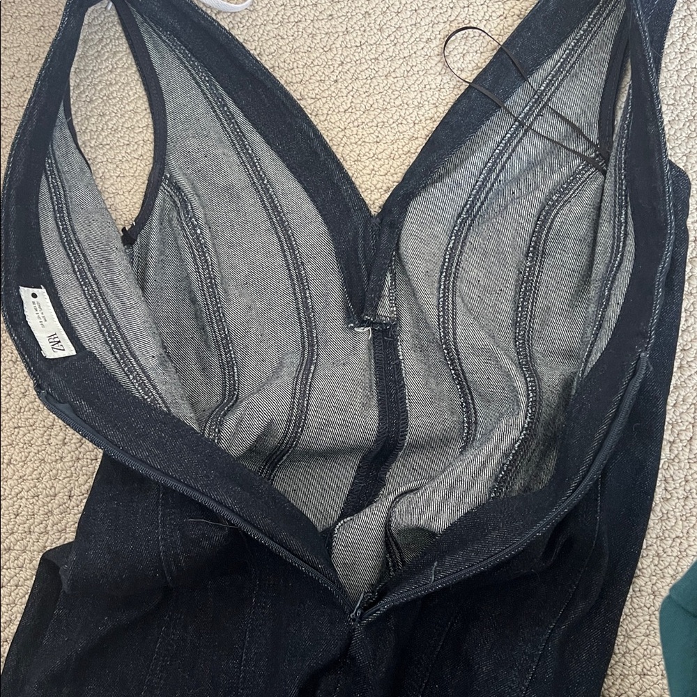 Zara ZW Collection Denim Mini Dress - Picture 6 of 6